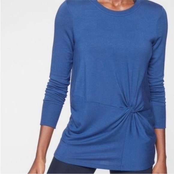 Athleta Blue Nirvana Twist Front Sweatshirt Size XS - Picture 1 of 8